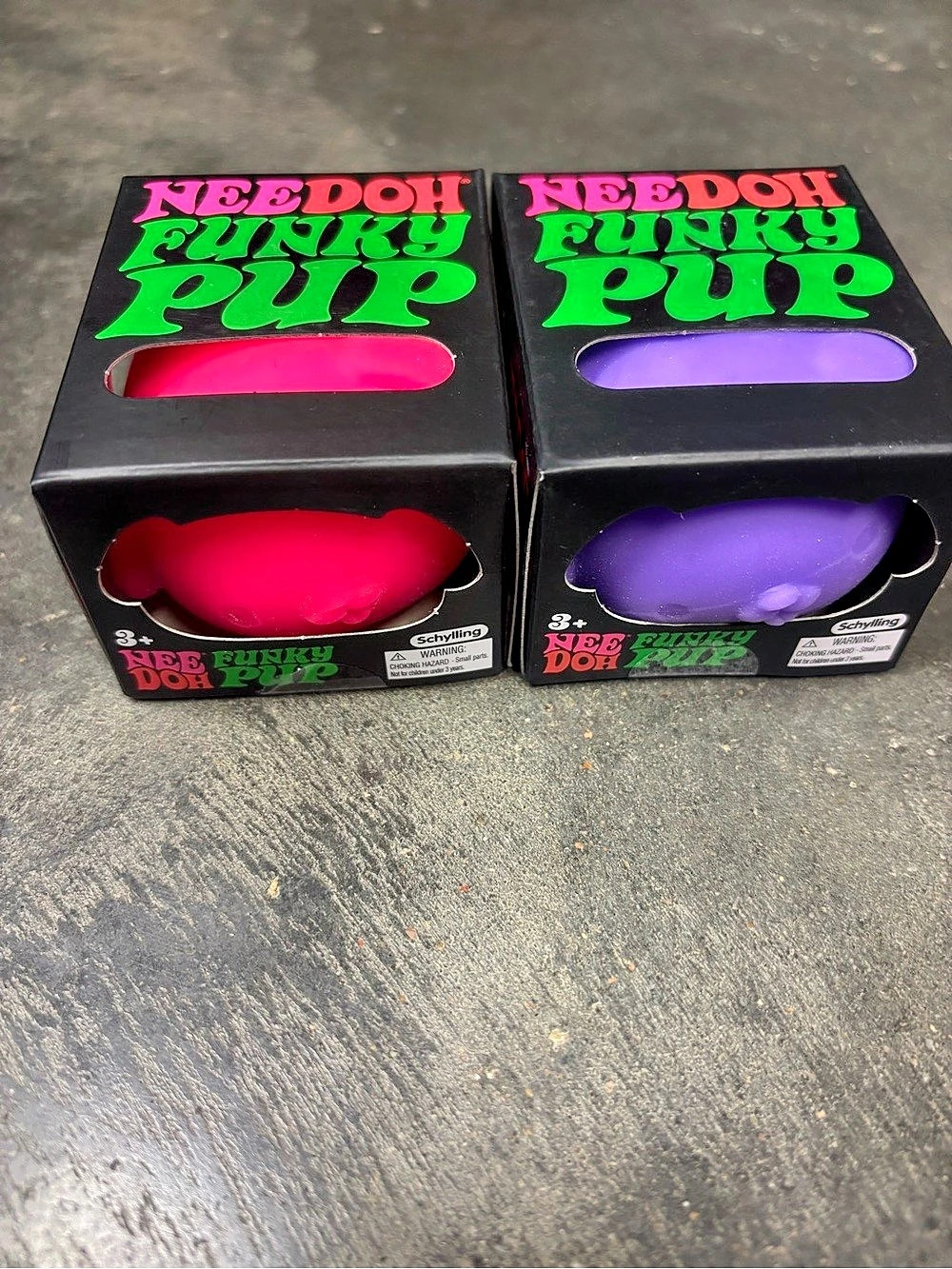 Schylling NeeDoh Funky Pup Pink & Purple NWT